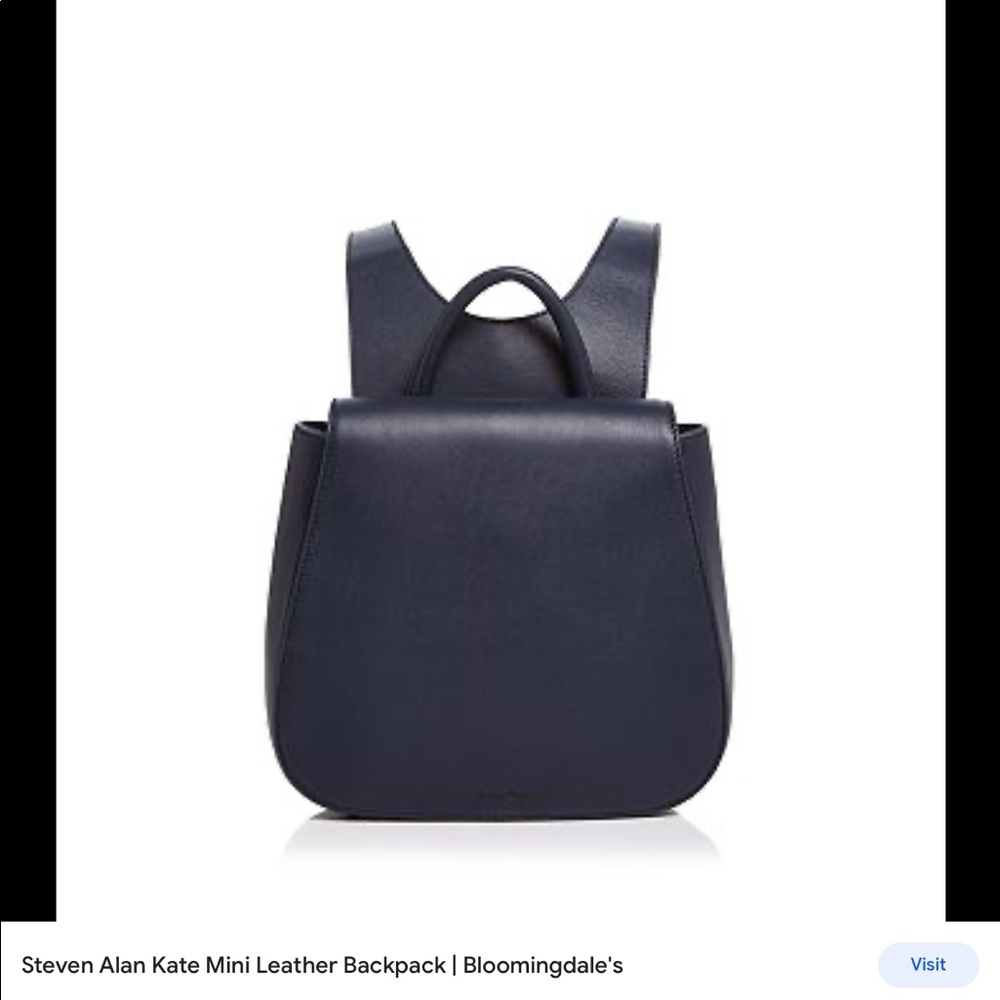 Steven Alan Kate Mini Leather Backpack Navy - Picture 1 of 4